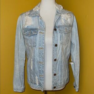 Thread & Supply Light Blue Distressed Jean Jacket